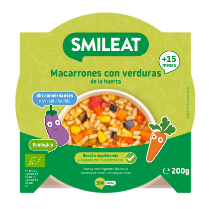 ECO Macaroni with Garden Vegetables (from 15 months) Smileat 200 g
