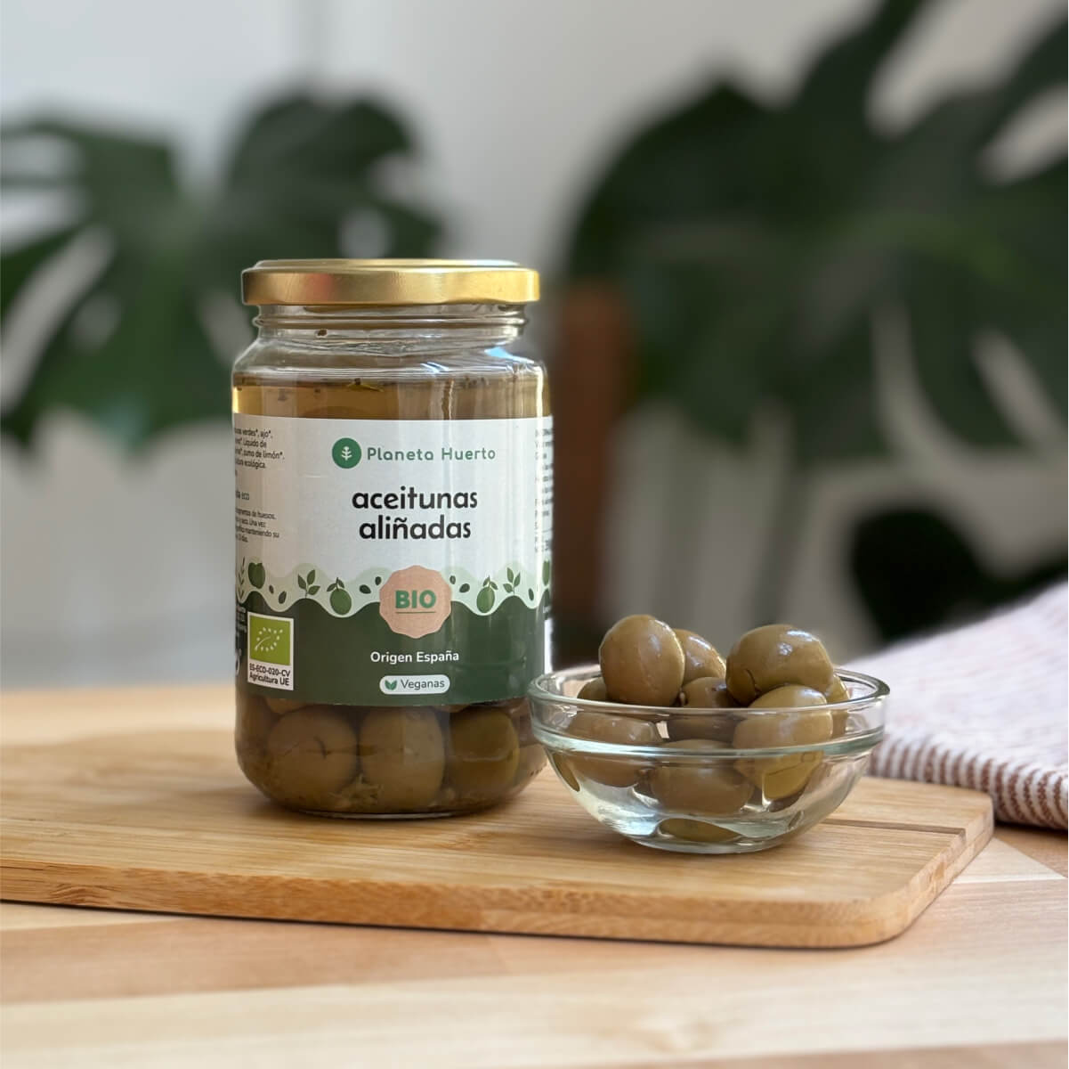 Olives vertes assaisonnées Eco Planeta Huerto 390g