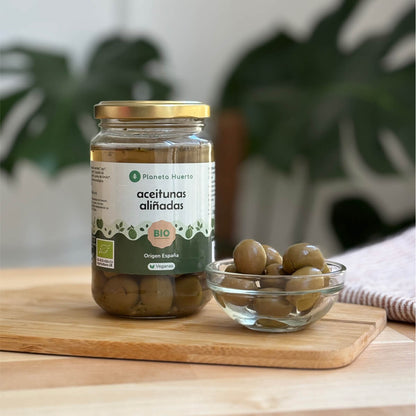Olives vertes assaisonnées Eco Planeta Huerto 390g