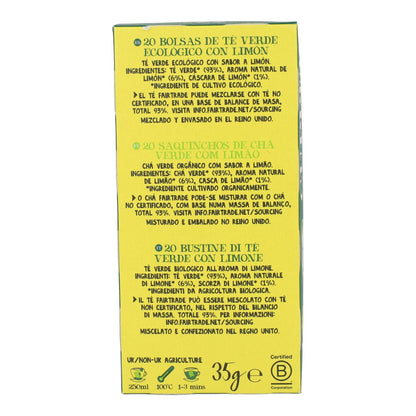 Tè verde al limone biologico Cupper 20 bustine