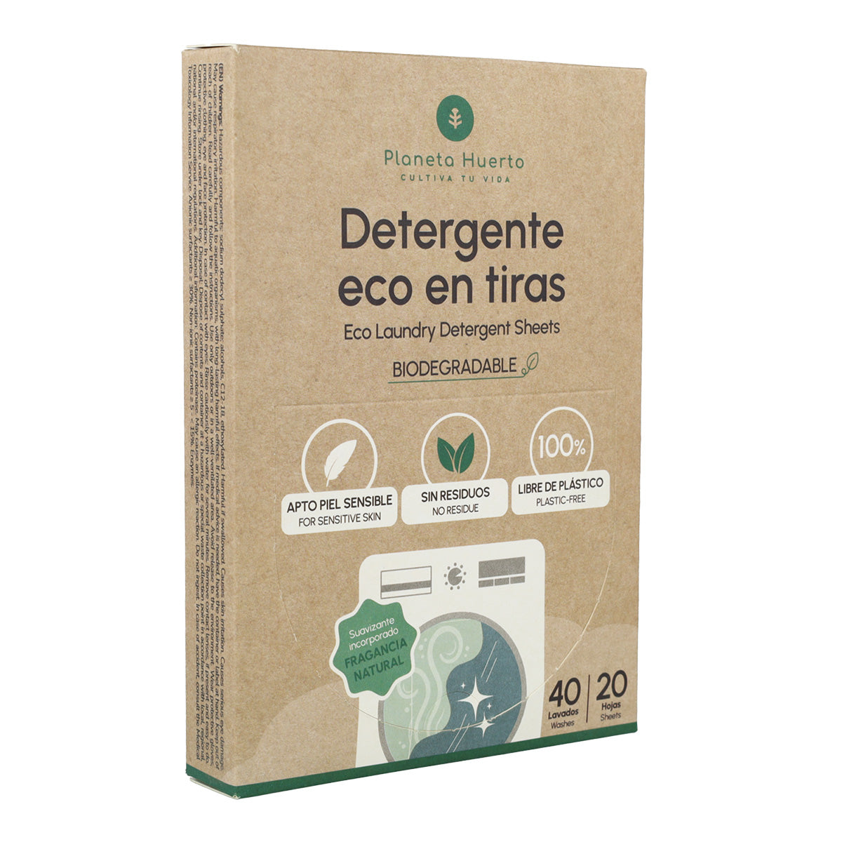 Lessive et adoucissant Eco-Strips Planeta Huerto 40 lavages