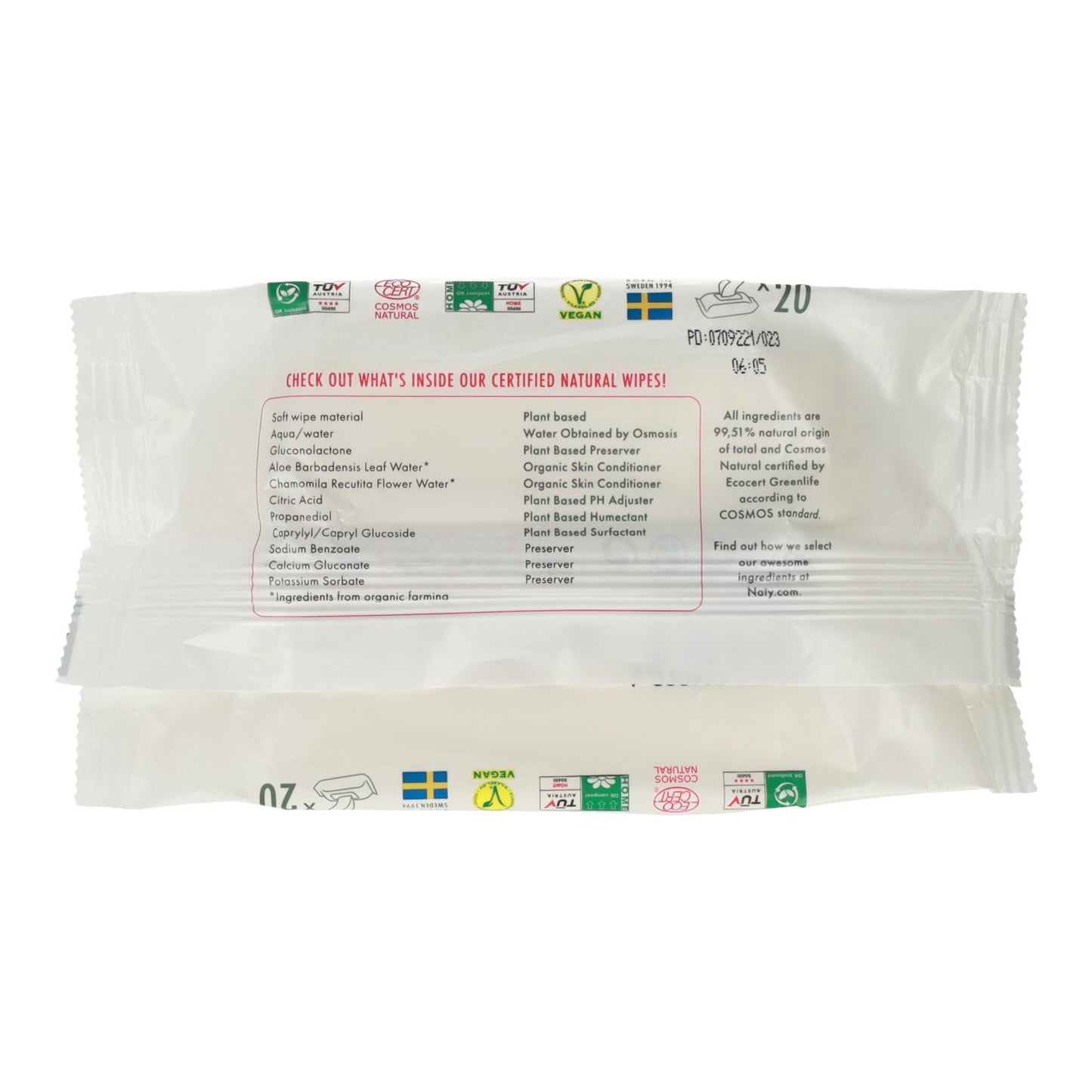 Reseservietter Naty 20 st