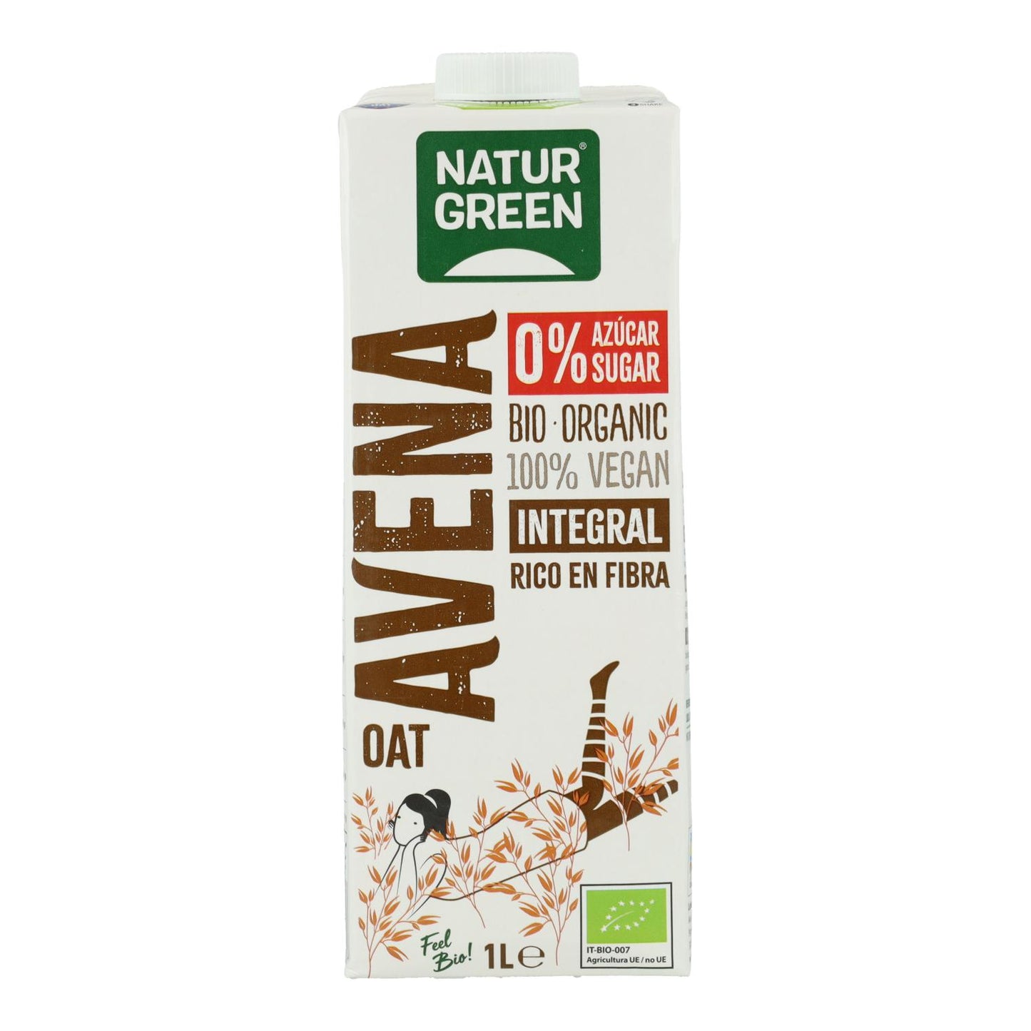 6er-Pack Bio-Haferdrink 0 % Zucker NaturGreen 1 l