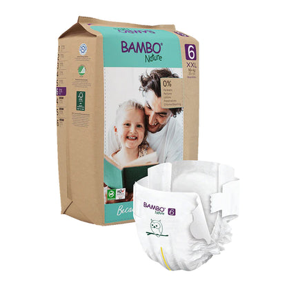 Couches pour bébé Bambo Nature taille 6-16+ kg (pack de 6 x 20 unités)