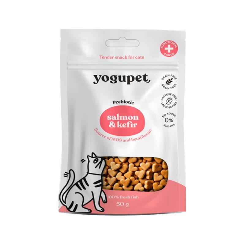 Snack semi-humide Yogupet au saumon et au kéfir pour chats 50 g