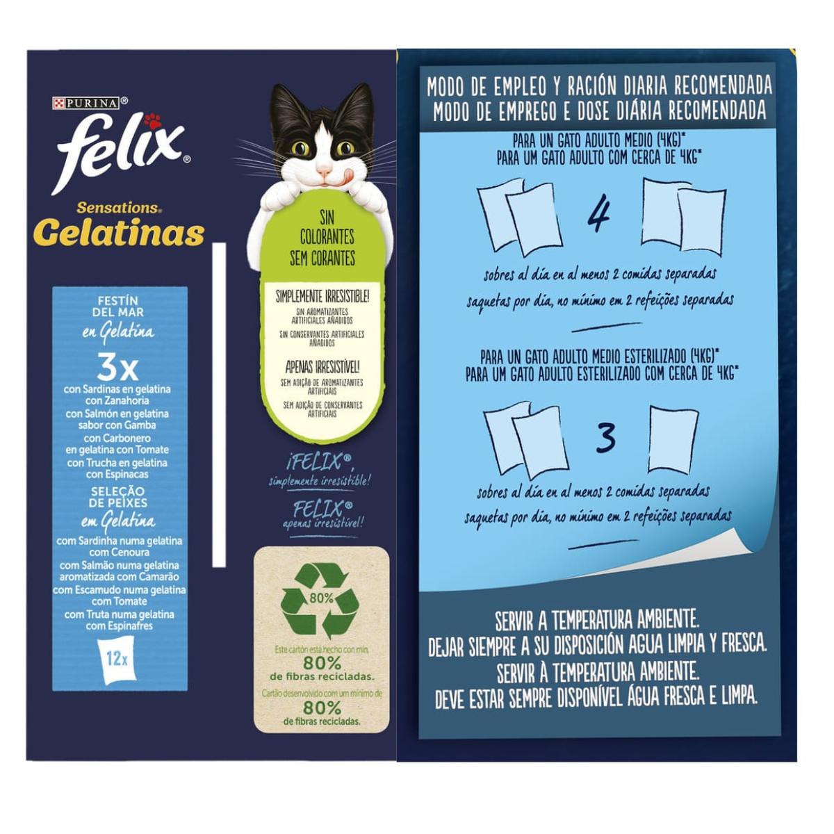 FELIX Sensations fest från havet Gelatiner Multipack 12 x 85 g