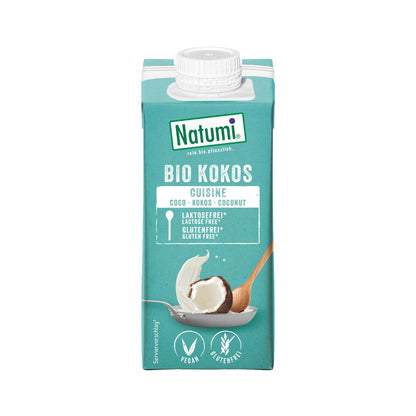Kookcrème op basis van kokos Natumi, 200 ml
