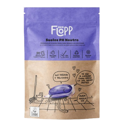 Bodenreiniger ECO pH-neutral Doypack Flopp 20 Kapseln