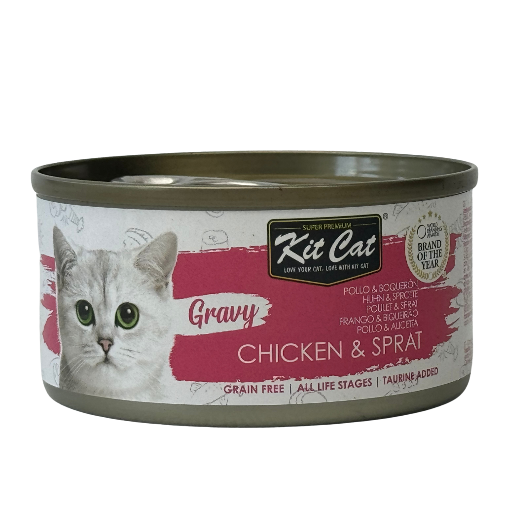 Kit Cat Dose Gravy – Huhn & Sardellen 70 g Nassfutter für Katzen in Soße