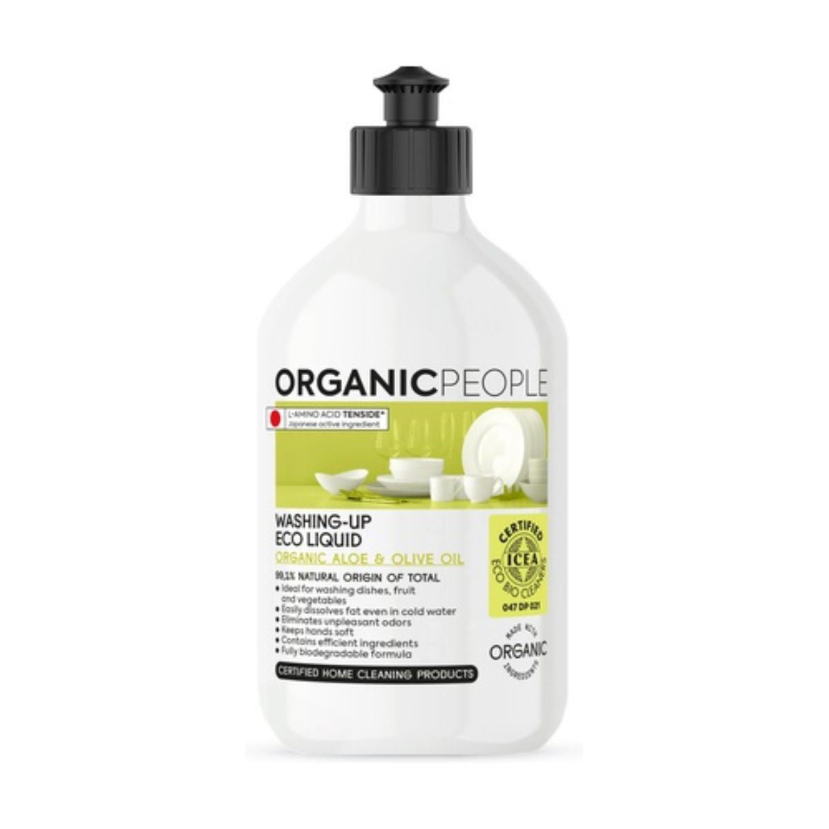Organic dishwashing liquid - Organic aloe and olive oil Organic People 500 ml