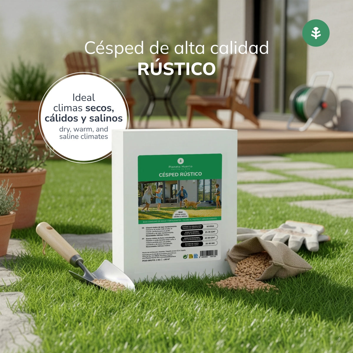 Semillas Césped Rústico Planeta Huerto 1 kg