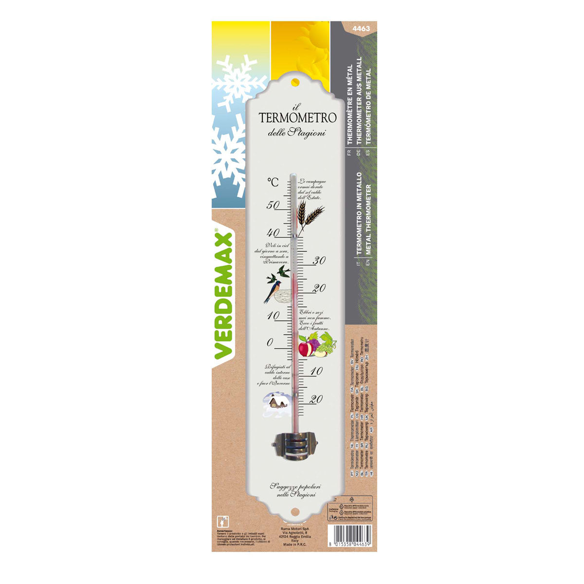 Dekoratives Metallthermometer Verdemax