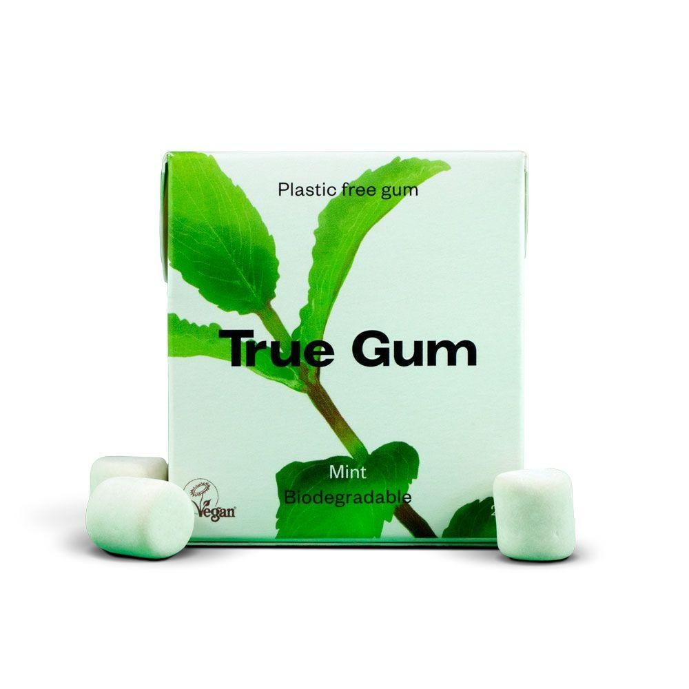 24er-Pack plastikfreier Kaugummi mit frischer Minze True Gum 21 g