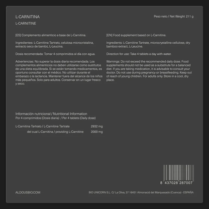 L Carnitin 2000 mg Aldous Bio 200 Tabletten