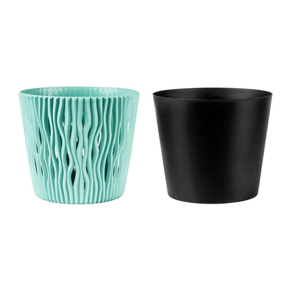 Vaso Duna con inserto turchese D 22 x 19