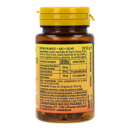 Weißdorn, Knoblauch und Olivenbaum 500 mg Nature Essential 50 Kapseln