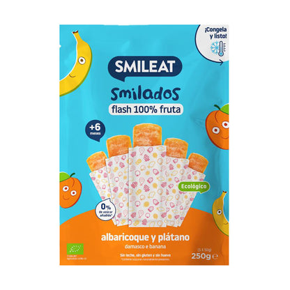 Pack Mix SMILADOS glaces flash pour enfants 100 % fruits BIO Smileat 3 unités de 250 g