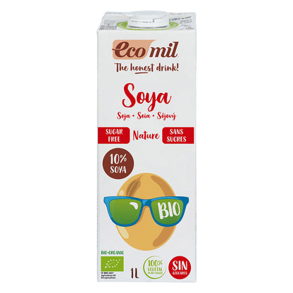 Suikervrije sojadrank Ecomil Bio 1 l