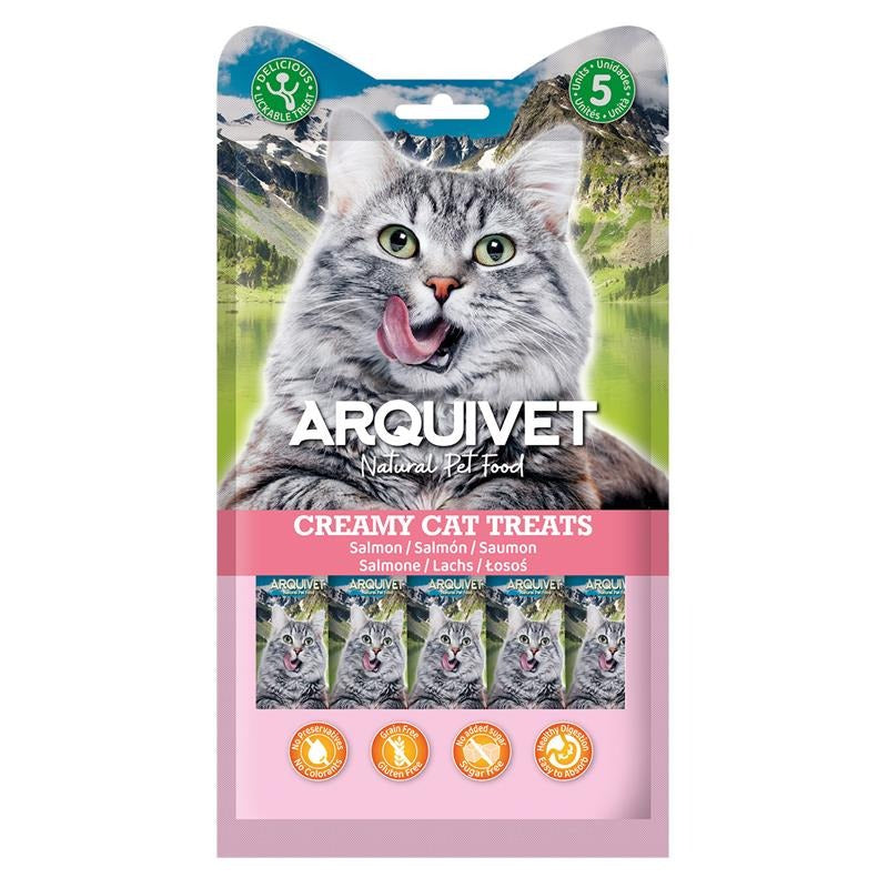 Creamy Cat Treats Krämig laxsnacks Arquivet 5x14 g