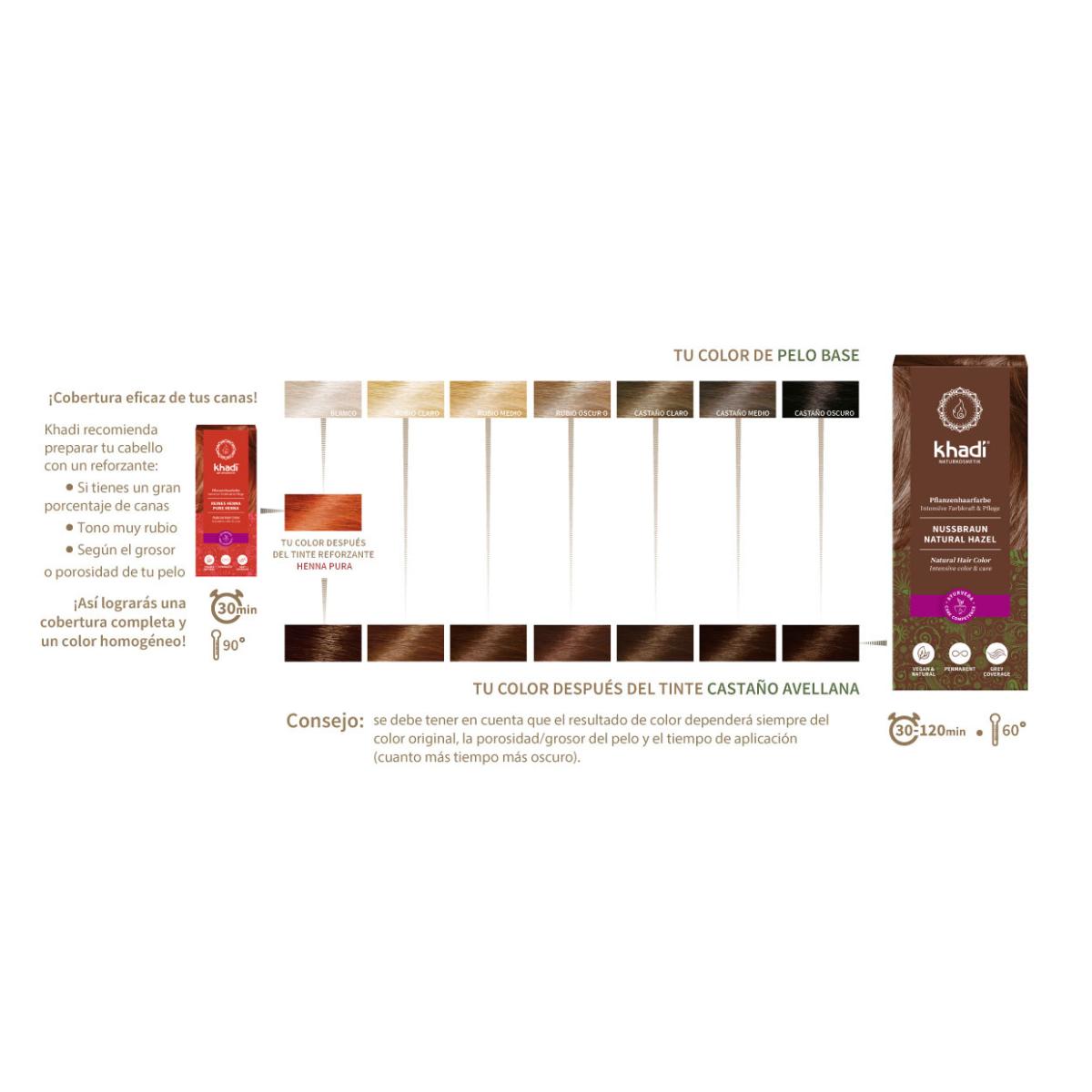 Tintura naturale castano nocciola Khadi 100 g