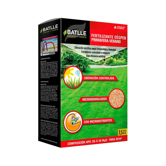 Fertilizante césped primavera-verano Batlle 1,5 Kg