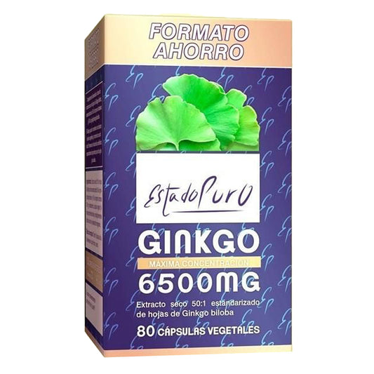 Ginkgo Biloba Estado Puro 6500 mg 80 kapslar