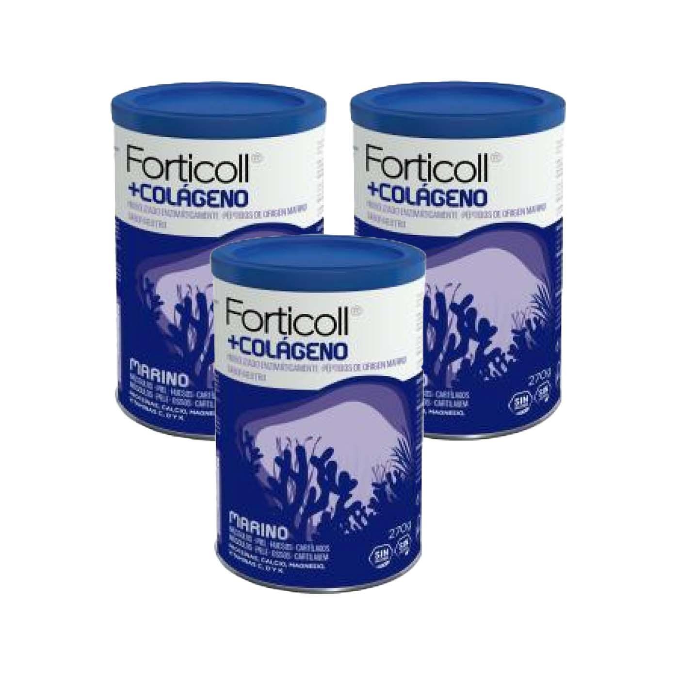 Promotiepakket 3x Forticoll marien collageen 270 g