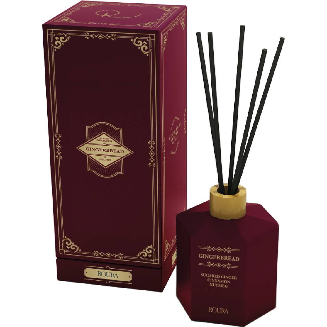Désodorisant d'ambiance Roura Pain d'épices Mikado 100 ml Gingembre sucré, cannelle et noix de muscade