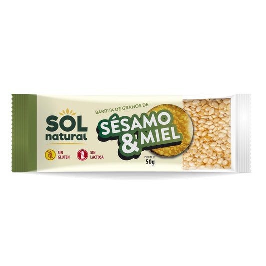 Glutenvrije sesam- en honingreep Sol Natural 50 g