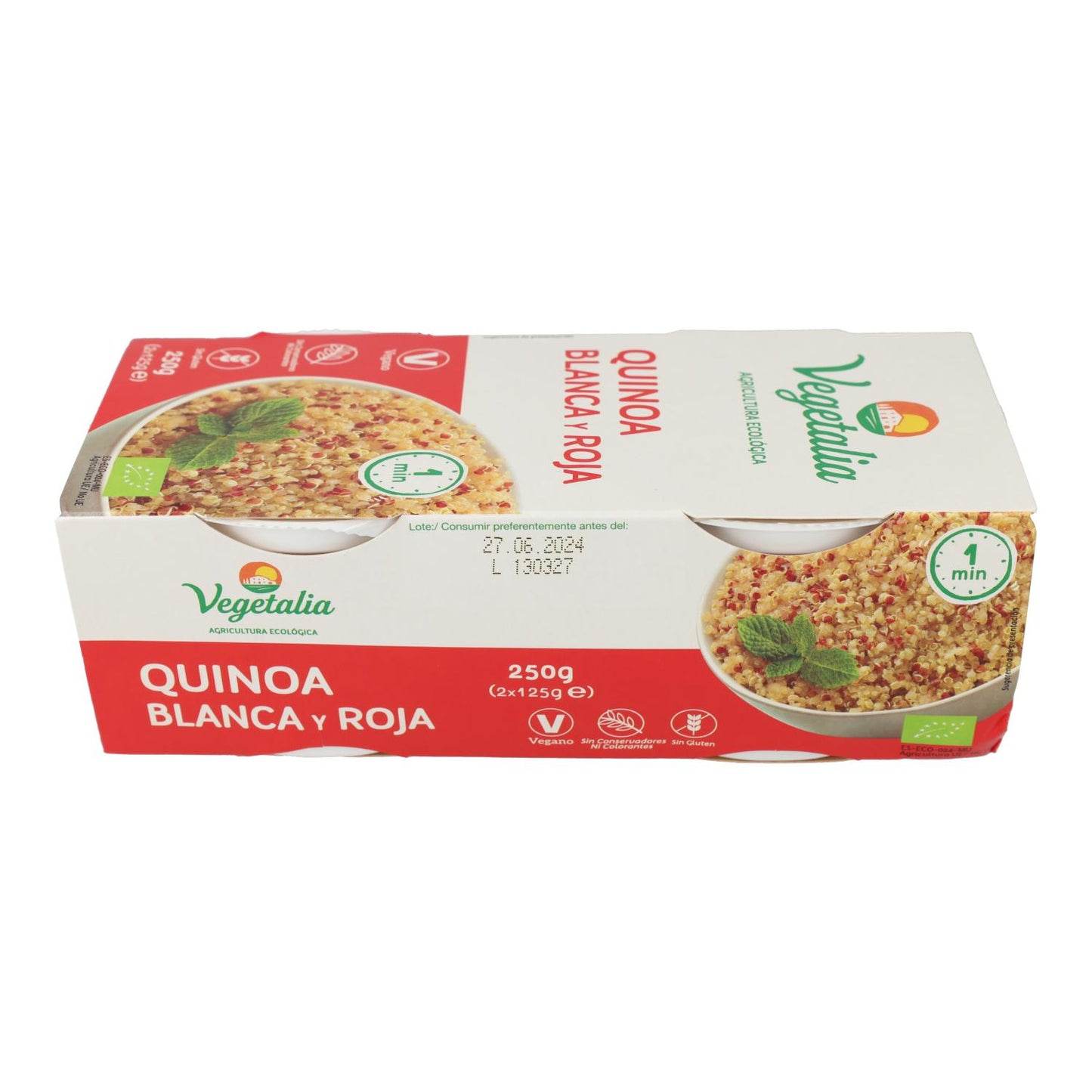 Tasses de quinoa blanc et rouge biologique de Vegetalia, 2 unités x 125 g