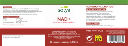 NAD Trans Resveratrol Sotya 60 cápsulas
