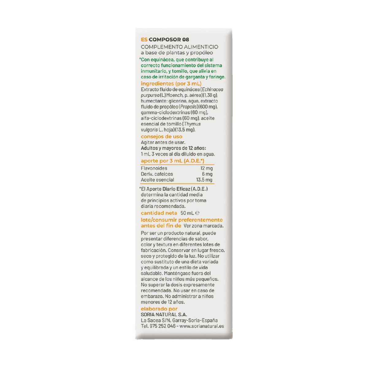 3-pack Composor 8 Siglo XXI Echina Soria Natural, 50 ml