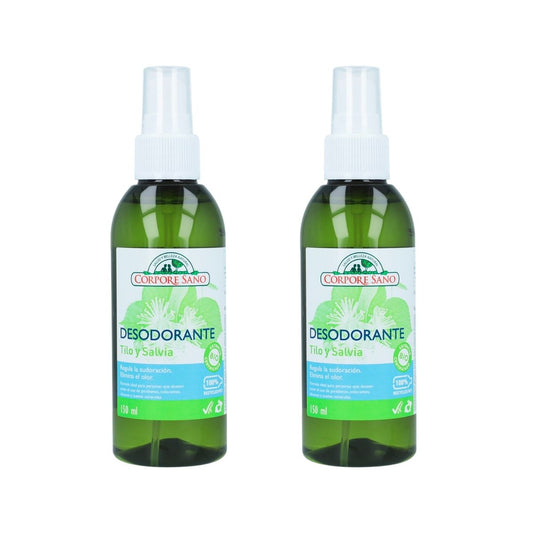Confezione da 2 deodoranti al tiglio e salvia Corpore Sano 150 ml