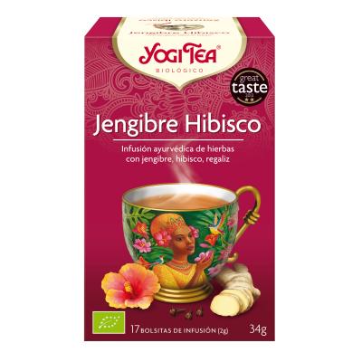Thé Yogi BIO Gingembre Hibiscus, 17 sachets