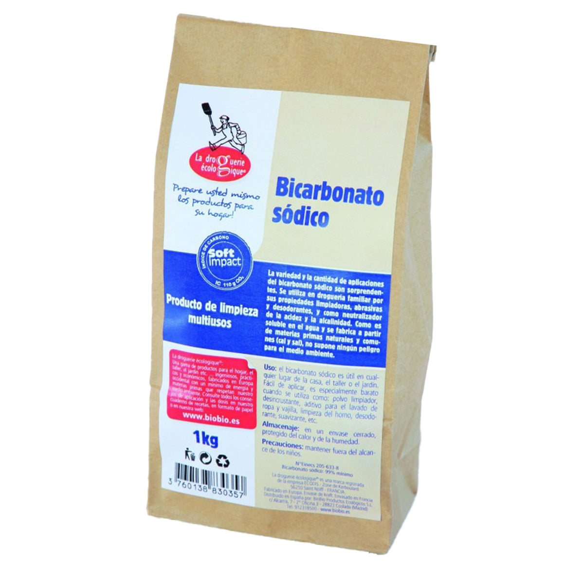 Bicarbonate de sodium La Droguerie Écologique 1 kg