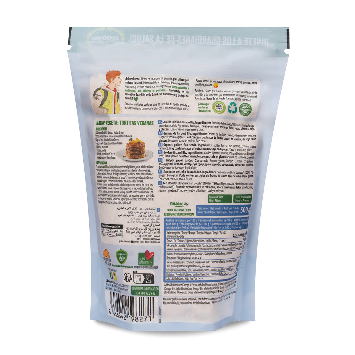 Goldfarbenes Leinen Naturgreen 500 g