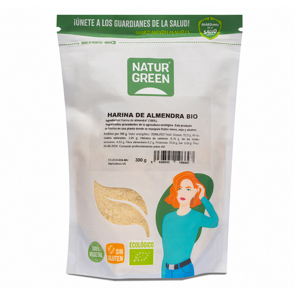 Glutenfreies Bio-Mandelmehl NaturGreen 300 g
