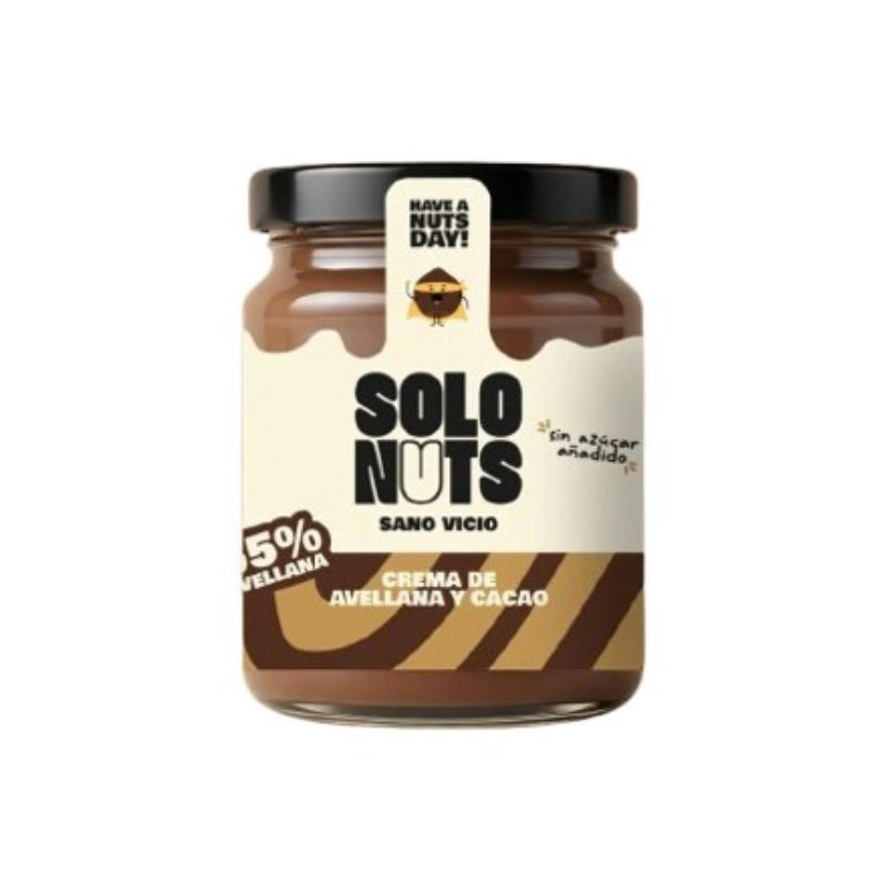 Crème de cacao et noisette 55 % Solo Nuts 200 g