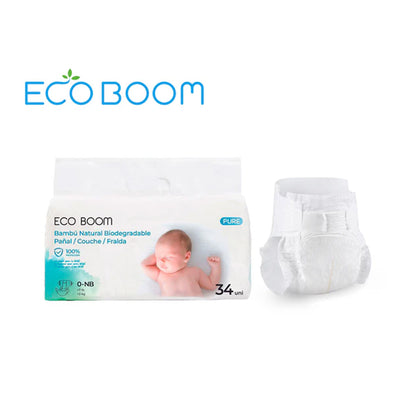 Bambuswindel Pure Premium ECO BOOM T0 (0 bis 3 kg) 34 Stück