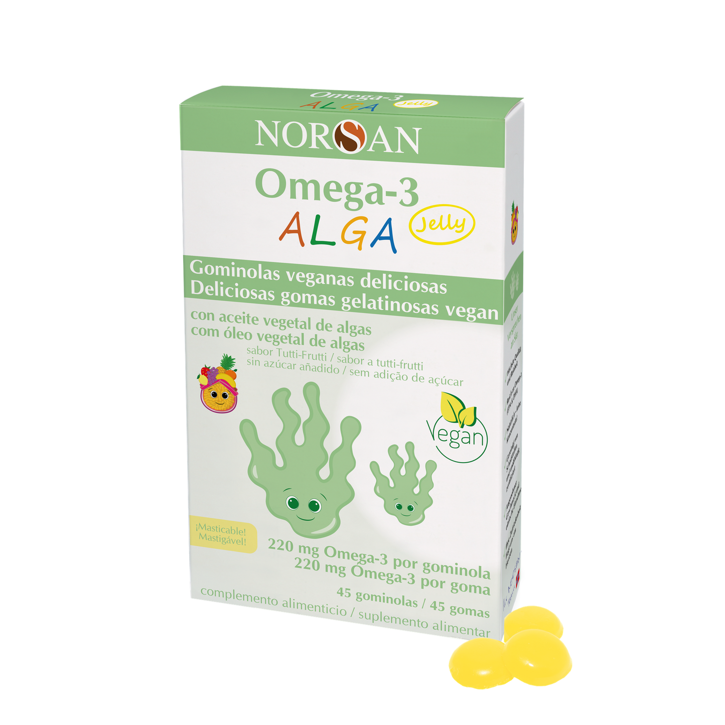 Omega-3 ALGA Jelly NORSAN 45 Gummibärchen
