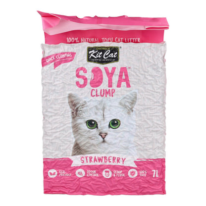 Cat Litter Kit Eco SoyaClump - Strawberry 7 L Cat Litter