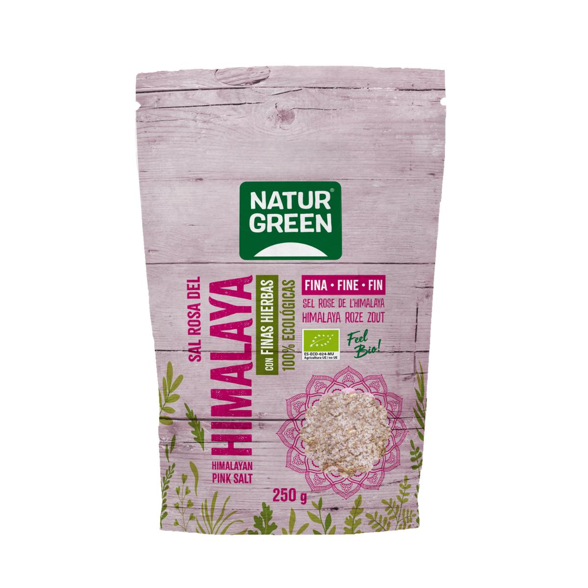 Sel rose de l'Himalaya bio Naturgreen aux fines herbes 250 g