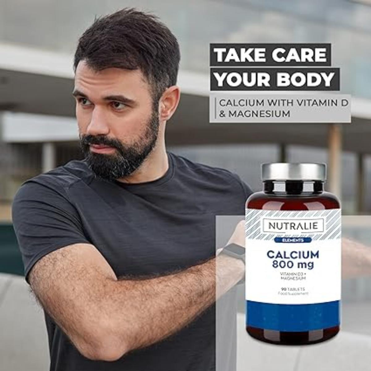 Nutralie Calcium 800 mg + Vit D3 und Magnesium, 90 Tabletten