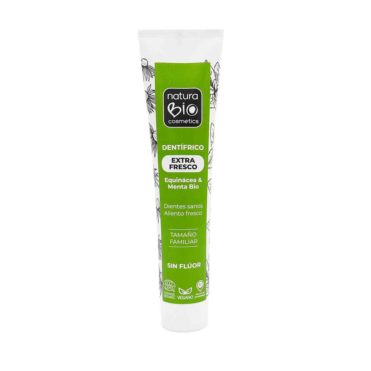 Extra frisse tandpasta Echinacea & Munt BIO, NuturaBio Cosmetics, 125 ml