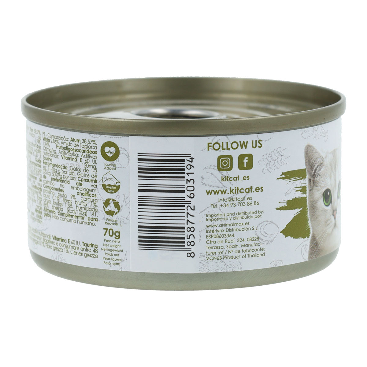 Kit Cat Dose Gravy – Thunfisch & Rindfleisch 70 g Nassfutter für Katzen in Soße