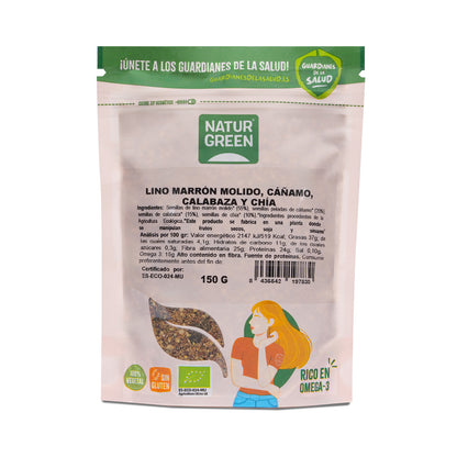 Semi di lino, canapa, zucca e chia Bio NaturGreen 150 g