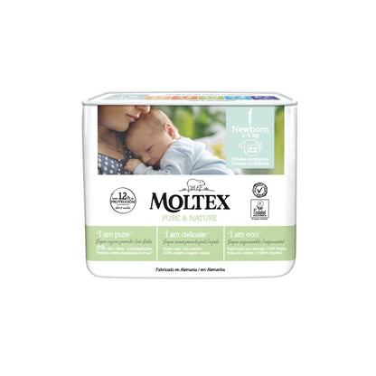 Luiers T1 (2-5 kg) Moltex Pure & Nature, 22 stuks