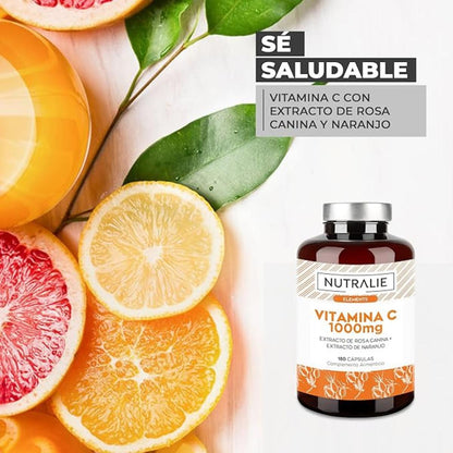 Nutralie Vitamin C 1000 mg Rosehip + Vitamin C Antioxidant 180 capsules