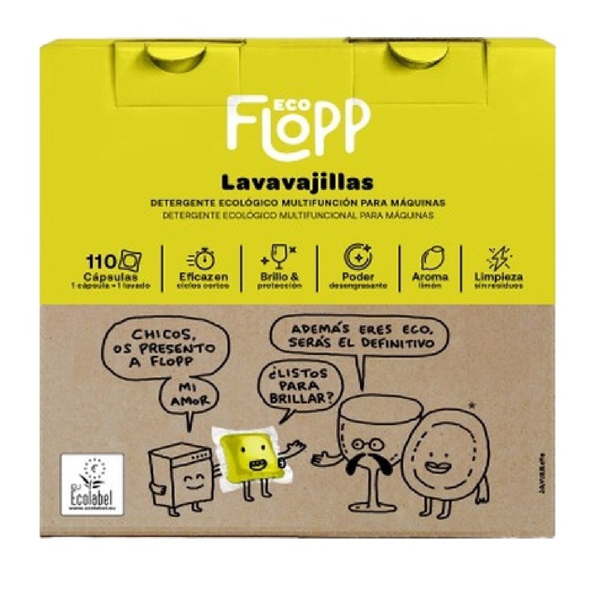 Gel vaisselle Eco FLOPP  110 capsules
