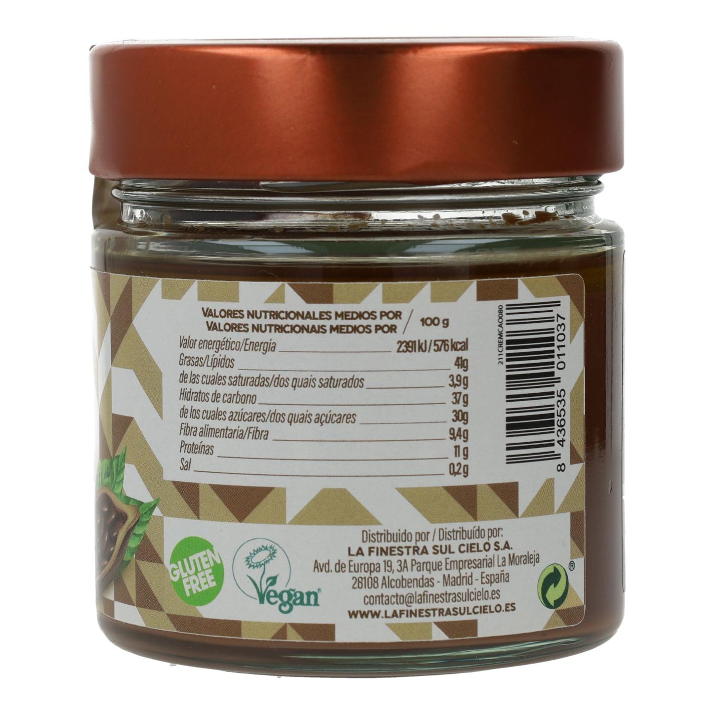 Crème de Noisettes et Cacao La Finestra Sul Cielo 200g